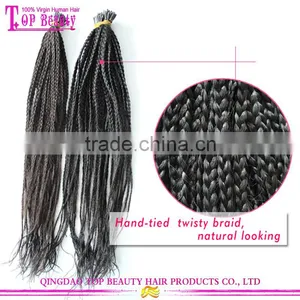 Factory Price Brazilian Remy Kinky Braiding Micro Loop Hair Extension Hair thumbnail-1