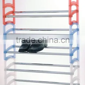 6 Tier Extension Plastic Board Shoe Rack thumbnail-1