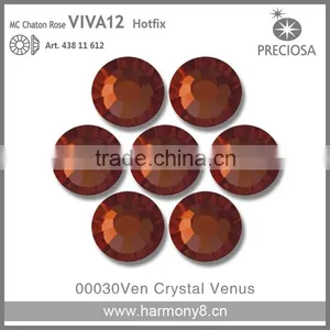 PRECIOSA Flat Back Hot Fix Rhinestones, Crystal Venus MC Chaton Rose VIVA12 thumbnail-1