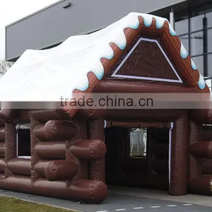 Wooden House Style Inflatable Tent, Inflatable Log Cabin Tent for Custom Size thumbnail-1