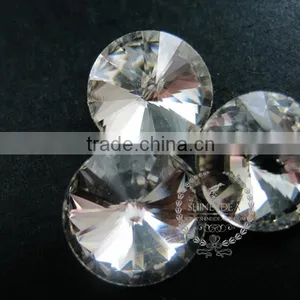 14mm Transparent Glass Round Satellite Sharp Cabochon for DIY Earrings,rings Supplies 4110101 thumbnail-3