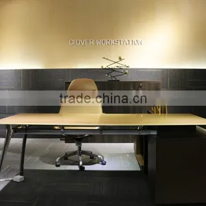 Elegant Style Chrome Office Tempered Glass Manager Desk(FLX-series) thumbnail-1