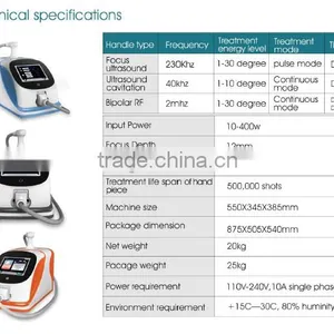 The Multifunctional and Effective Portable HIFU Focused Ultrasonic Fat Removal for Beauty Center and Clinic thumbnail-4
