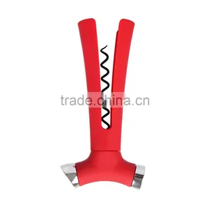 4 in 1 Wine Opener-Screwpull Corkscrew With Pour Spout, Bottle Stopper, Wine Foil Cutter thumbnail-3