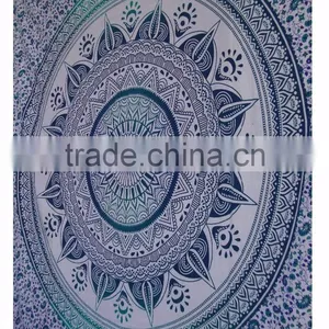 Queen Size Hippie Ombre Indian Cotton Mandala Tapestry thumbnail-5