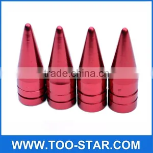 4 PIECES/UNIT RED LONG SPIKED VALVE STEM CAPS METAL THREAD KIT/SET FOR RIM/WHEEL/TIRES thumbnail-1