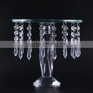 Crystal Table Stand for Cake With Beaufiful Drops thumbnail-1