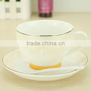 New Arrival Procelain Gold Rim Tea Cup Sets thumbnail-1
