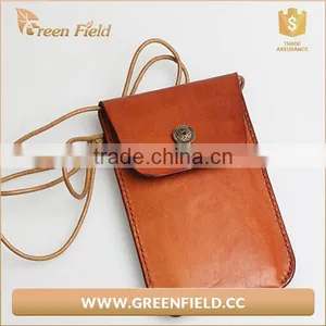 Cell Phone Leather Pocket With Neck Lanyard thumbnail-1