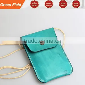 Cell Phone Leather Pouch, Cell Phone Leather Pouch With Neck Lanyard thumbnail-1