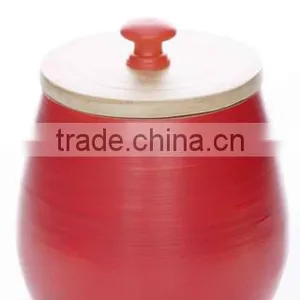 High Quality Eco Friendly Beautiful Designed RED Sugar Canister thumbnail-1