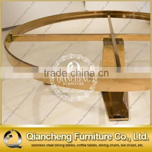 Round Gold Coffee Table Stainless Steel Luxury Living Room Furniture thumbnail-5