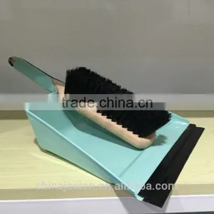 Powder Coated Metal Home Cleaning Dustpan and Stiff Hand Brush Set thumbnail-3