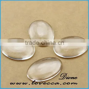 Loose Cabochons!!! Round Flatback Transparent Clear Glass Cabochons Beads thumbnail-4