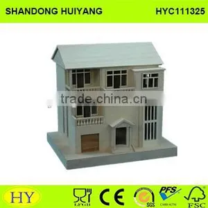 Unfinished Wooden Toy Doll House for Kids,wooden Toy DIY Dollhouse, Lovely Wooden Dollhouse Toy for Baby thumbnail-1