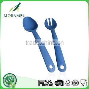 Customized No Pollution Non-toxic Bamboo Fiber Spoon and Fork thumbnail-2
