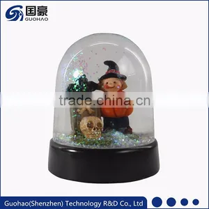 Custom Plastic Halloween Tombstone Skull Snow Globe thumbnail-1