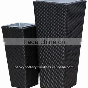 Wicker Planter, Poly Rattan Planter thumbnail-1