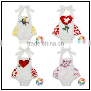 Infant And Toddler Boutique Plain Blank Baby Rompers OEM Pattern Service Summer Onesie Baby thumbnail-1