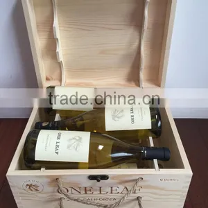 Two Layers of Six Bottles Wooden Boxes thumbnail-2