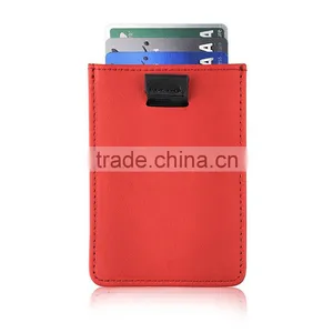 Color Customized Men's 100% Leather Slim Flip Wallet With Money Clip and Pull Tab thumbnail-1