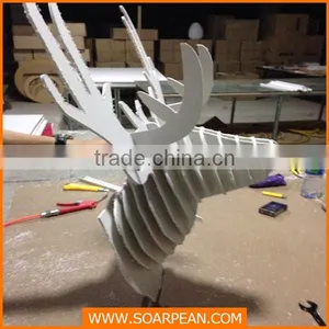 Cardboard Animal Deer Head Wall Mount Decoration thumbnail-3