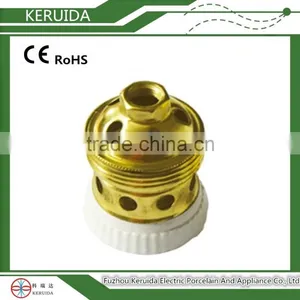 Hot Sale Copper Alluminium Iron Golden Lamp Holder Base Light Bulb Socket Cap E26 E27 B22 E14 thumbnail-1