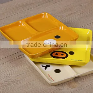 20cm Square Shape Kids Cute Cartoon Animal Dinner Plate thumbnail-3