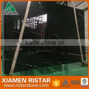 Chinese Nero Marquina Black Marble Tile thumbnail-4