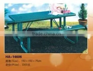 (HD-20102 ) Stainless Steel Bench Handrail and Hard Wood Bench /garden Furniture Outdoor Stainless Steel Bench thumbnail-2