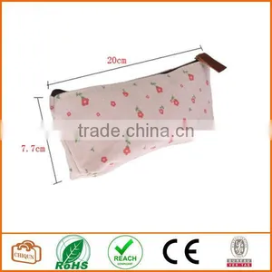 Flower Floral Pencil Pen Case Cosmetic Makeup Bag Off-White thumbnail-2