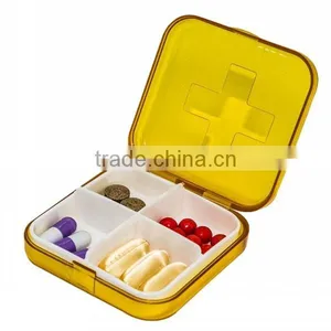Custom Promotional 4 Compartment Medicine Storage Case PP Plastic Pill Storage Box Supplier in China,plastic Pill Box Supllier thumbnail-2