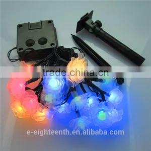 2016 New Hot Sale Solar Powered Multicolor 20 Led Outdoor Fairy Light Rose Shaped Christmas String Lights thumbnail-2