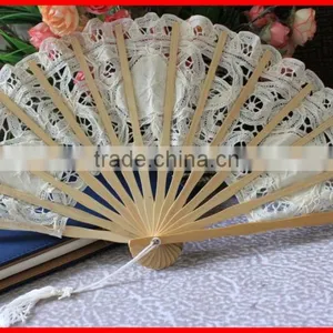 Handcrafted Lace Folding Bamboo Fan thumbnail-2