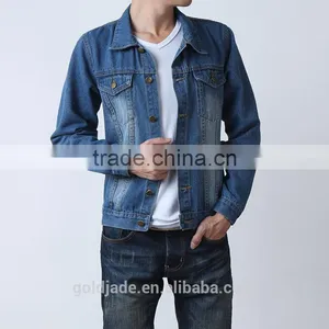 Stylish Denim Jacket Fashion Mens Dip Dyed Denim Jeans Jacket Winter thumbnail-1