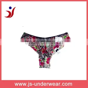 Full Coverage Print Thong for Women Lace Boyshorts Customized Bra Factory Produce Made in China (accept OEM) thumbnail-1