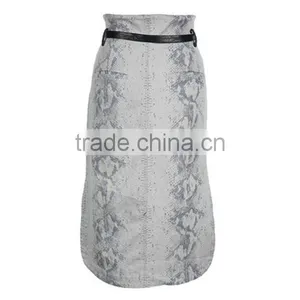 Hot Selling Women New Model Modern Skirt Winter Long A-line Straight Tube Skirt Waist Belt Print Skirt thumbnail-2