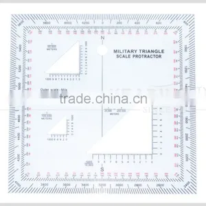 Kearing Chinese Manufacture Military Protractors Transparent Plastic Square Protractor #KMP-2 thumbnail-3