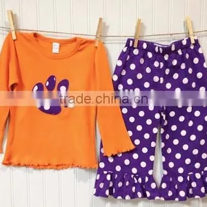2015 Lovely Girls Short Sleeve Clothes Childrens Boutique Clothing thumbnail-2