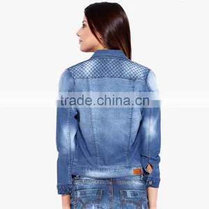Wholesale OEM Custom Denim Jacket Fancy Girls From China HOYUGO thumbnail-3