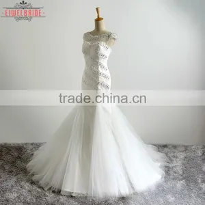 Cheap Sexy Mermaid Slimming Lace Mermaid Wedding Dresses thumbnail-1