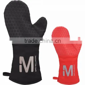Silicone Grilling Mitt - Mitt's Long Length Perfect for Cooking Items on the Grill, Tested to Withstand Heats up to 204'F/400'F thumbnail-1