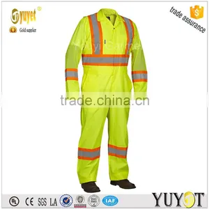 PU Coated High Visibility Reflective Waterproof Safety Coverall thumbnail-1