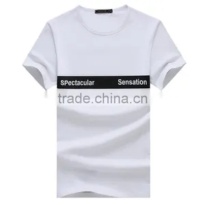 2016 Fashion Fit Best Quality Letter Printe Short Sleeve Fit Men's t Shirt thumbnail-4