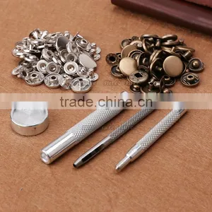 METAL Snap Fastener Press Stud Kit + Fixing Tool Sewing Leather thumbnail-1