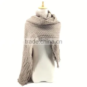 Women Plaid Cashmere Scarf Pashmina Warm Winter Scarf thumbnail-5