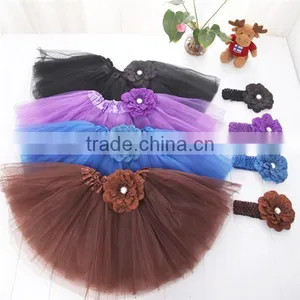 Classical Ballet Tutu Dress Ballet Costum With Headband Flower Set 24colours in Stock thumbnail-1