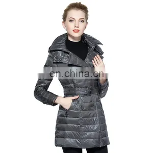 Elegant Ladis Down Coat Long Pattern Warm Women Down Jacket thumbnail-4