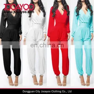 Sexy Women's Cocktail Career Long Sleeve High Waist Long Pants Bandage Jumpsuits thumbnail-1