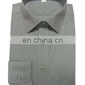100% Cotton Classical Grey Men Dress Shirt in GuangDong thumbnail-2